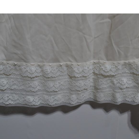 Vintage 1970's Maxi Lace Bottom Slip Skirt Cream Size Small - Picture 3 of 7